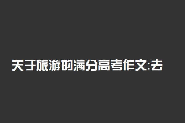 关于旅游的满分高考作文：去往远方