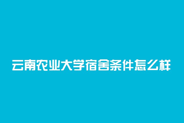 云南农业大学宿舍条件怎么样