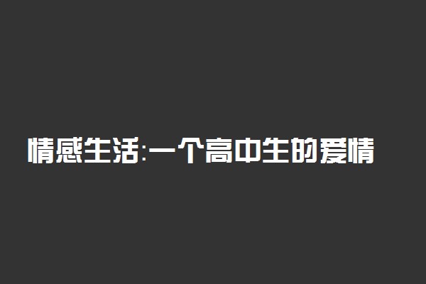 情感生活：一个高中生的爱情故事