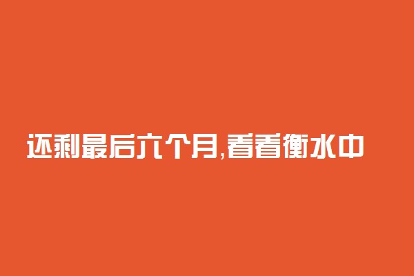 还剩最后六个月，看看衡水中学老师如何安排各科复习~~