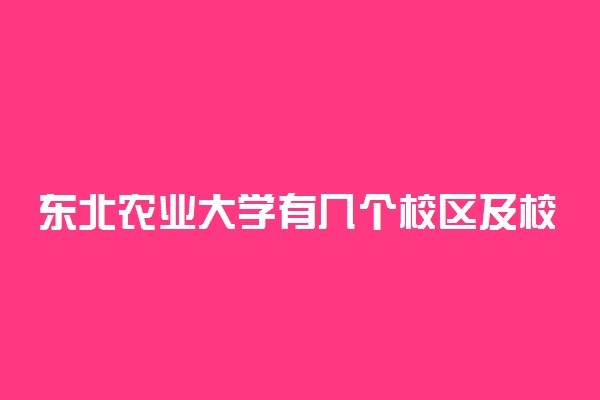 东北农业大学有几个校区及校区地址