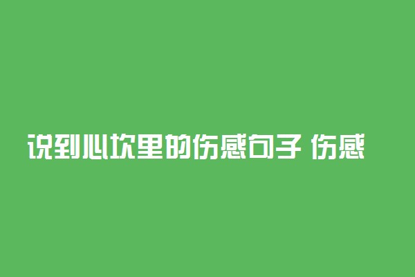 说到心坎里的伤感句子 伤感的留言短句