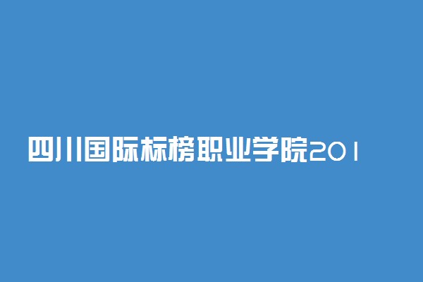 四川国际标榜职业学院2018年单招简章