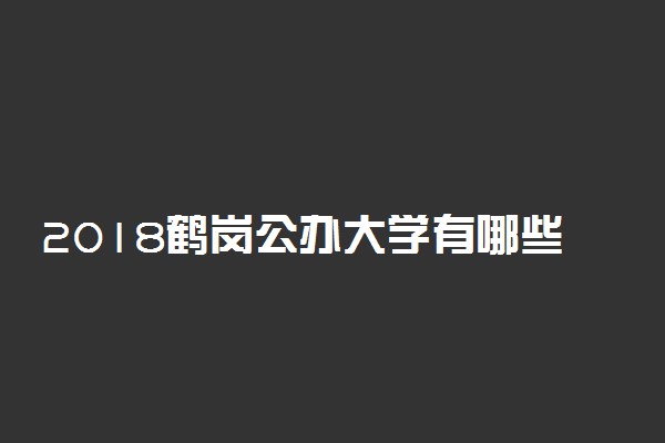 2018鹤岗公办大学有哪些
