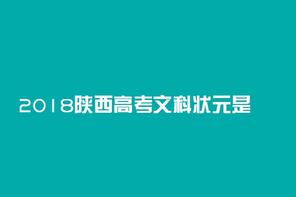 2018陕西高考文科状元是谁