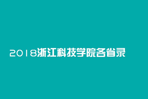 2018浙江科技学院各省录取分数线【最新】