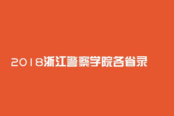 2018浙江警察学院各省录取分数线【最新】