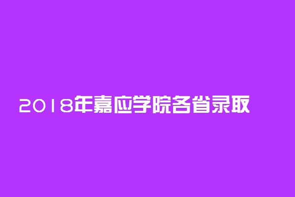 2018年嘉应学院各省录取分数线汇总