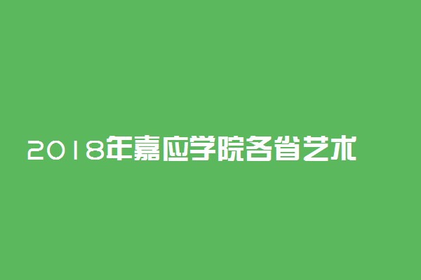 2018年嘉应学院各省艺术类专业录取分数线