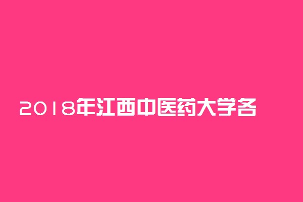 2018年江西中医药大学各省艺术类专业录取分数线