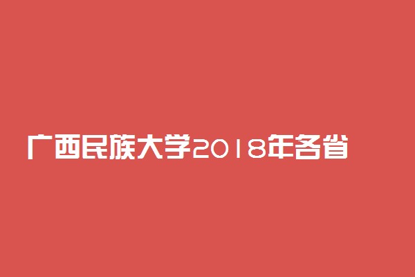 广西民族大学2018年各省艺术类专业录取分数线