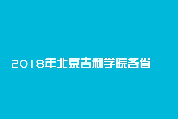 2018年北京吉利学院各省艺术类专业录取分数线