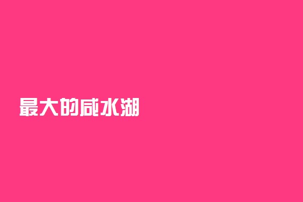 最大的咸水湖