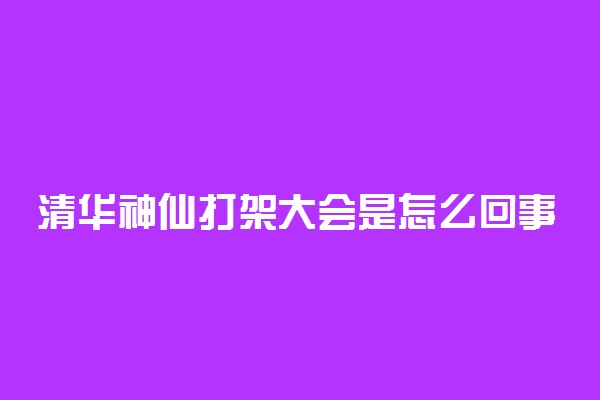 清华神仙打架大会是怎么回事