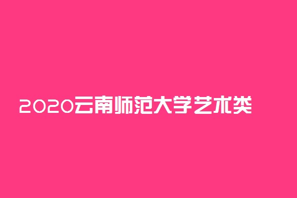 2020云南师范大学艺术类招生简章