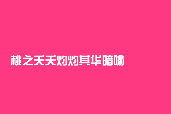 桃之夭夭灼灼其华暗喻