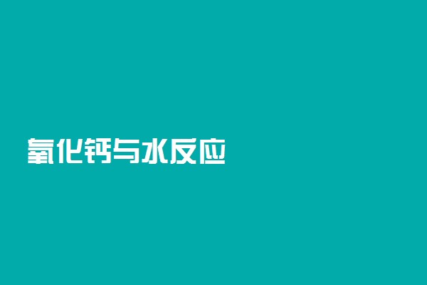氧化钙与水反应
