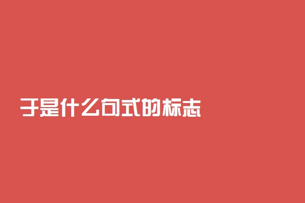 于是什么句式的标志