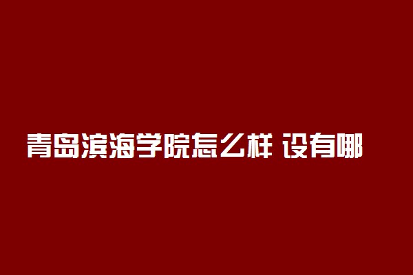 青岛滨海学院怎么样 设有哪些专业