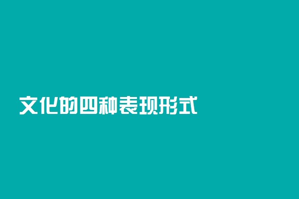 文化的四种表现形式
