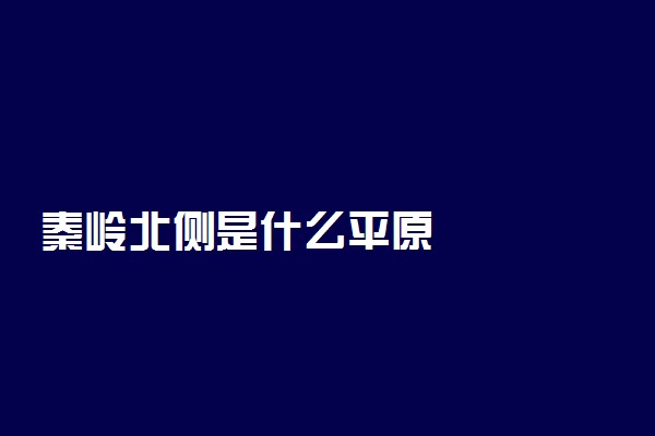 秦岭北侧是什么平原