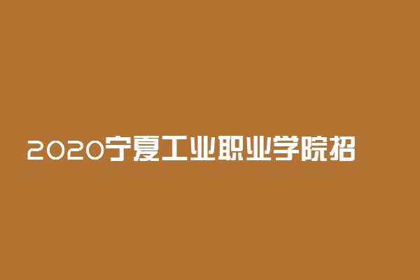 2020宁夏工业职业学院招生章程