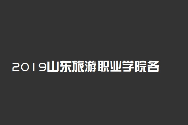 2019山东旅游职业学院各专业录取分数线汇总