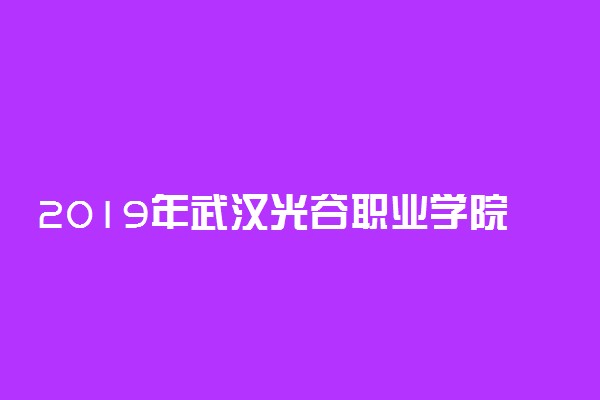 2019年武汉光谷职业学院各专业录取分数线