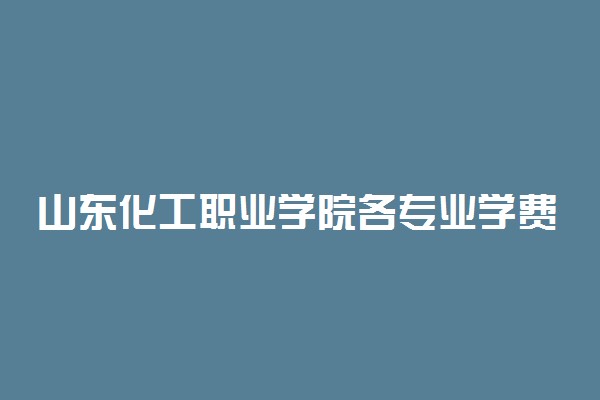 山东化工职业学院各专业学费是多少