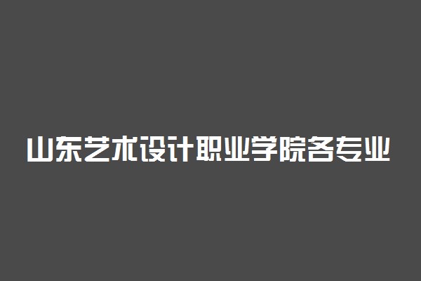 山东艺术设计职业学院各专业收费明细表