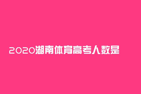 2020湖南体育高考人数是多少