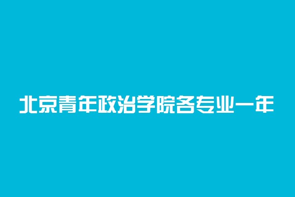 北京青年政治学院各专业一年收费是多少