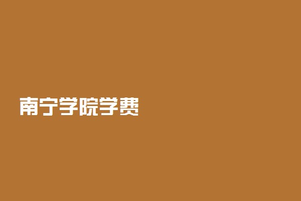 南宁学院学费