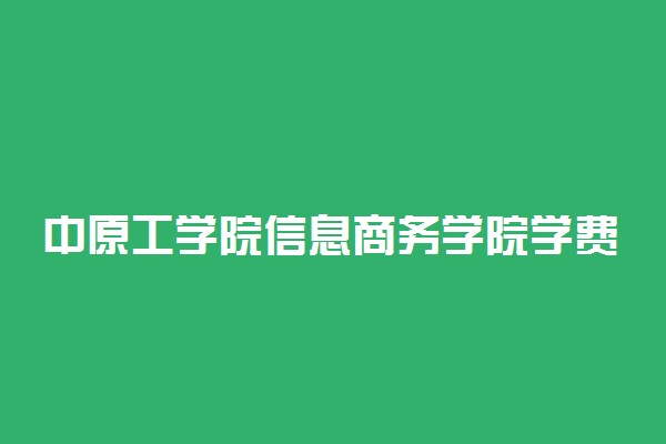 中原工学院信息商务学院学费