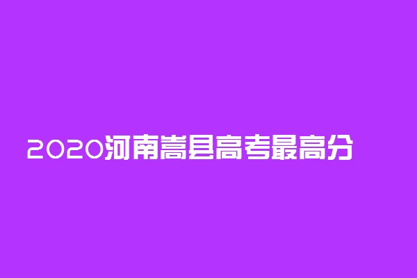 2020河南嵩县高考最高分是多少