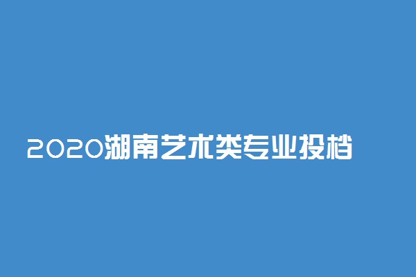 2020湖南艺术类专业投档院校名单