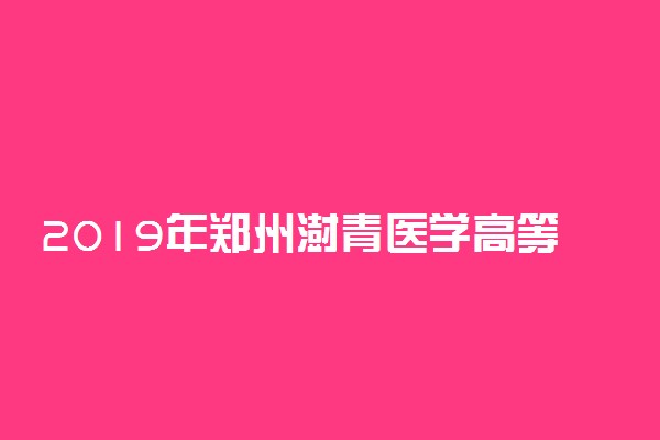 2019年郑州澍青医学高等专科学校录取分数线一览表