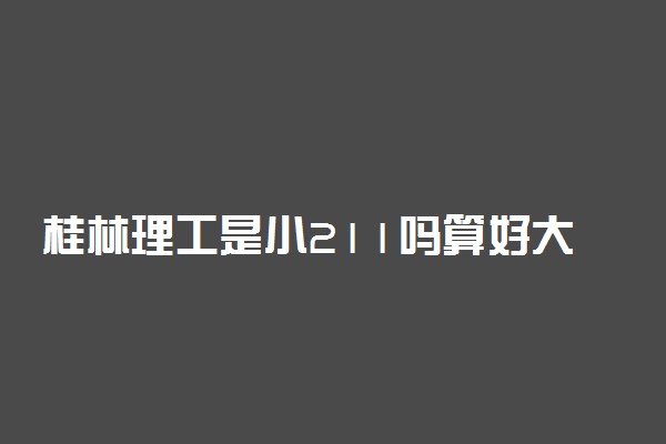 桂林理工是小211吗算好大学吗