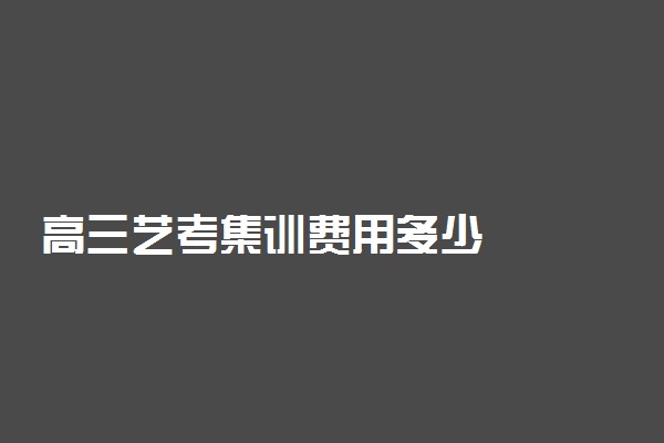 高三艺考集训费用多少