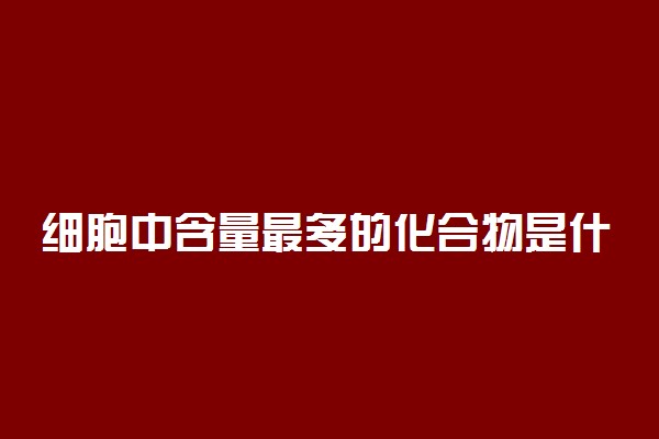 细胞中含量最多的化合物是什么