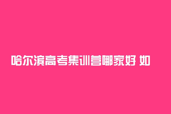 哈尔滨高考集训营哪家好 如何选择