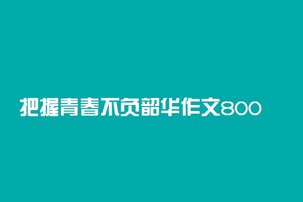 把握青春不负韶华作文800字范文