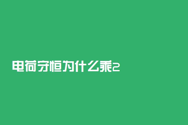 电荷守恒为什么乘2