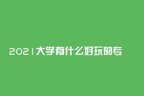 2021大学有什么好玩的专业