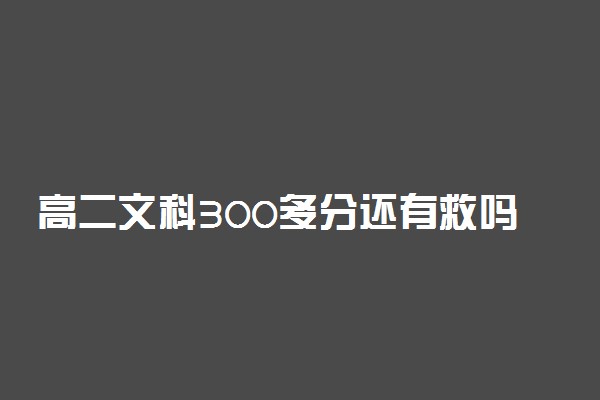 高二文科300多分还有救吗 怎么提高成绩