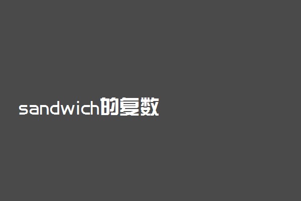 sandwich的复数