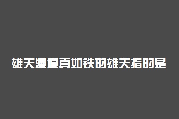雄关漫道真如铁的雄关指的是哪里