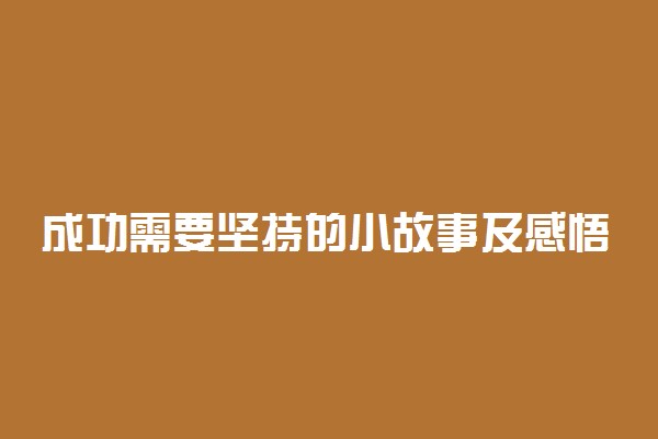 成功需要坚持的小故事及感悟