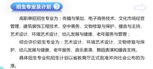 2021山东艺术设计职业学院单招专业及招生计划