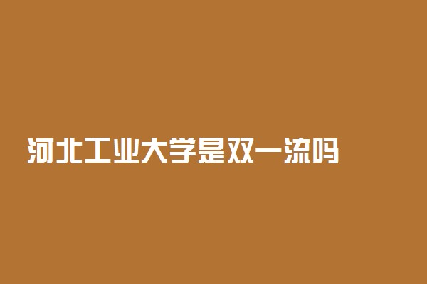 河北工业大学是双一流吗